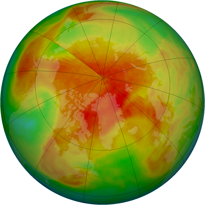 Arctic ozone map for 03 April 1992
